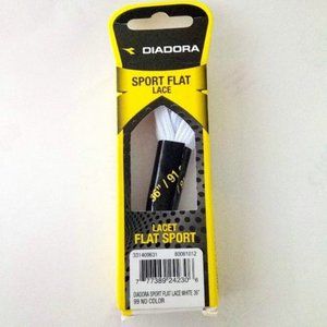 New Diadora Sport Flat White Laces 36" 91 cm Length